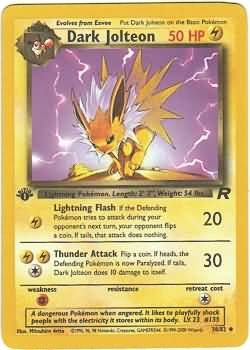 Pokemon Dark Jolteon (Team Rocket) Unlimited Edition #38/82 near mint card uncommon