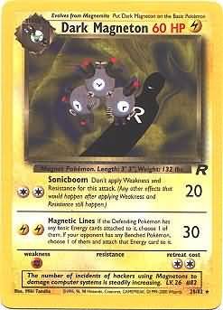 Pokemon Dark Magneton (Team Rocket) 1st Edition #28/82 near mint card rare