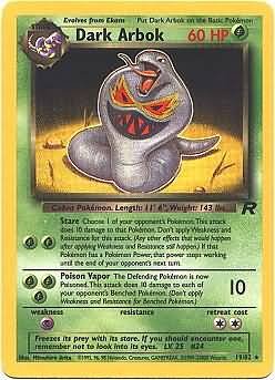 Pokemon Dark Arbok (Team Rocket) Unl Edition #19/82 Excel. Condition/slightly played rare non holo