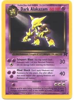 Pokemon Dark Alakazam (Team Rocket) 1st Edition #18/82 near mint card rare non holo