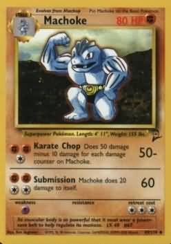 Pokemon Machoke (Base 2) #49/130 uncommon slight play card