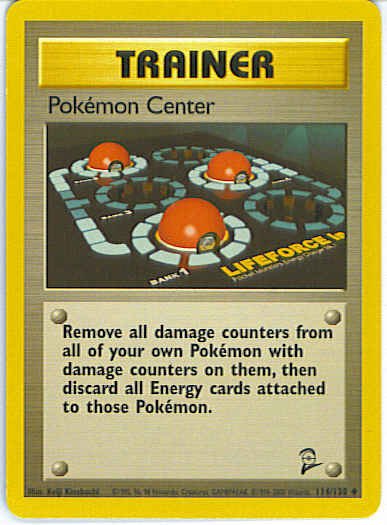 Pokemon Trainer Pokemon Center (Base 2) near mint card #114/130