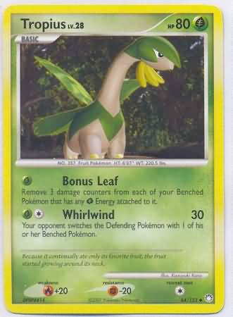 Pokemon Tropius (Mysterious Treasures) Reverse Holo #64/123 near mint card uncommon