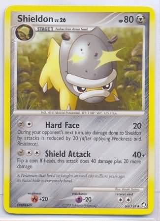 Pokemon Shieldon (Mysterious Treasures) Reverse holo #63/123 near mint card uncommon