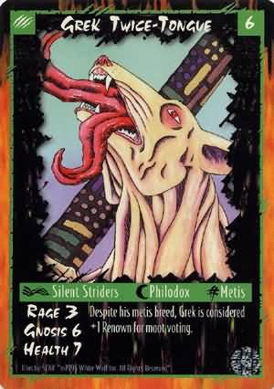 Rage Grek Twice-Tongue (Limited Edition) near mint card