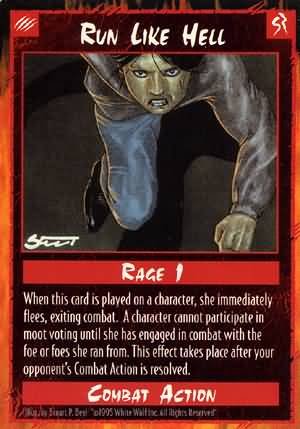 Rage Run Like Hell (Unlimited Edition) near mint card