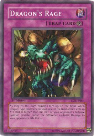 Yugioh Dragon's Rage (LOD-048) 1st edition near mint card Common
