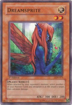 Yugioh Dreamsprite (LON-073) unlimited edition slightly played card Common