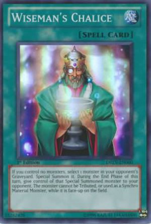 Yugioh Wiseman's Chalice (DREV-EN060) 1st edition near mint card Super Rare Holo