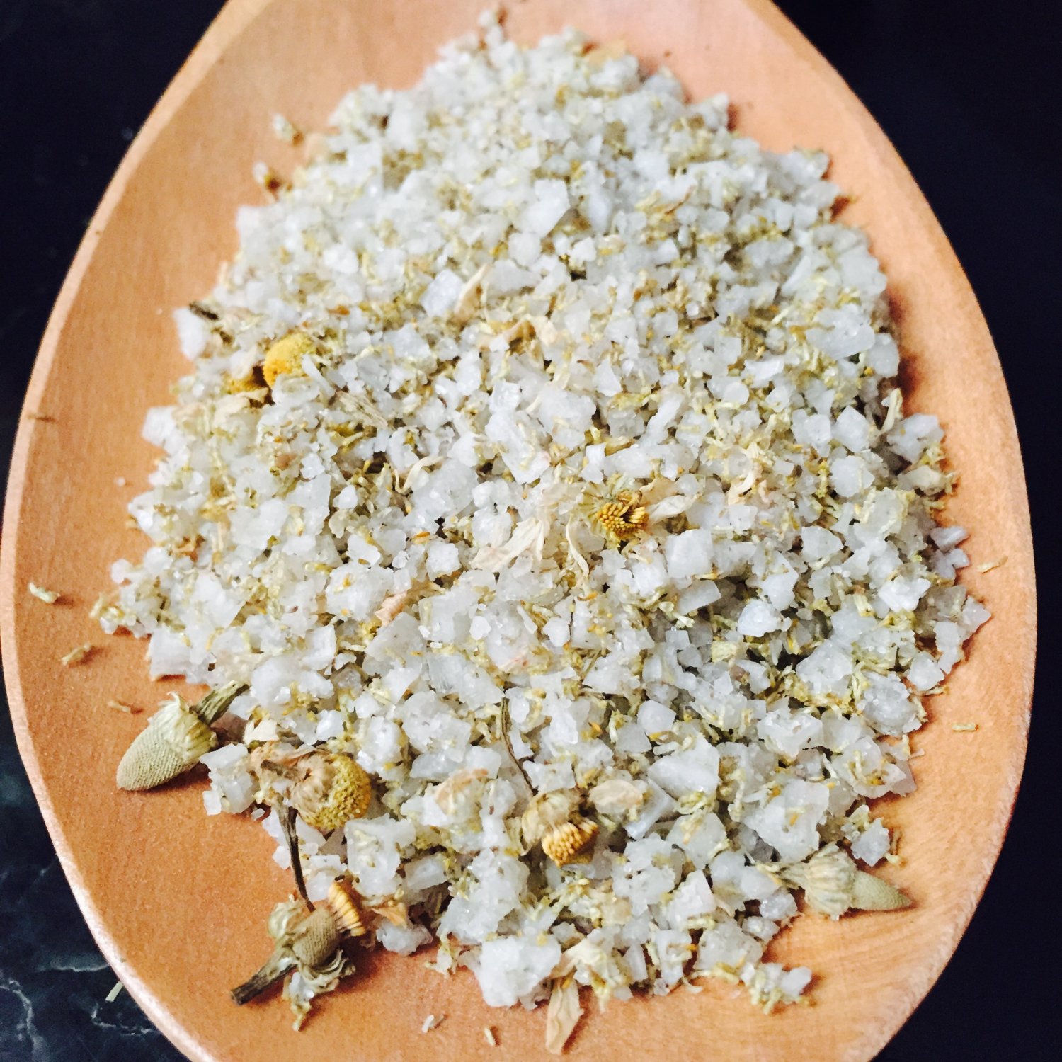Grey Chamomile Bath Salts, Herbal Bath Salt, 7 oz. Floral Bath Mix, Spa Gift