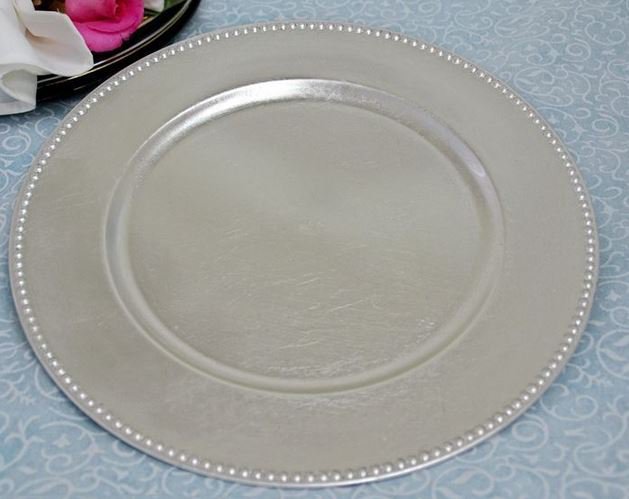 Silver Chargers Plate 13"