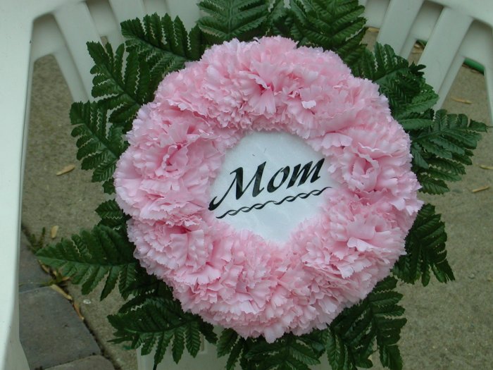 Pale Pink Cemetery Wreath/Grave Flowers for Mom