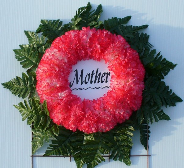 Peppermint Silk Cemetery Flowers/Grave Wreath for Mother