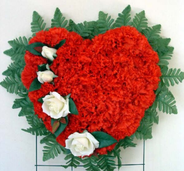 Broken Heart Silk Cemetery/Grave Flowers