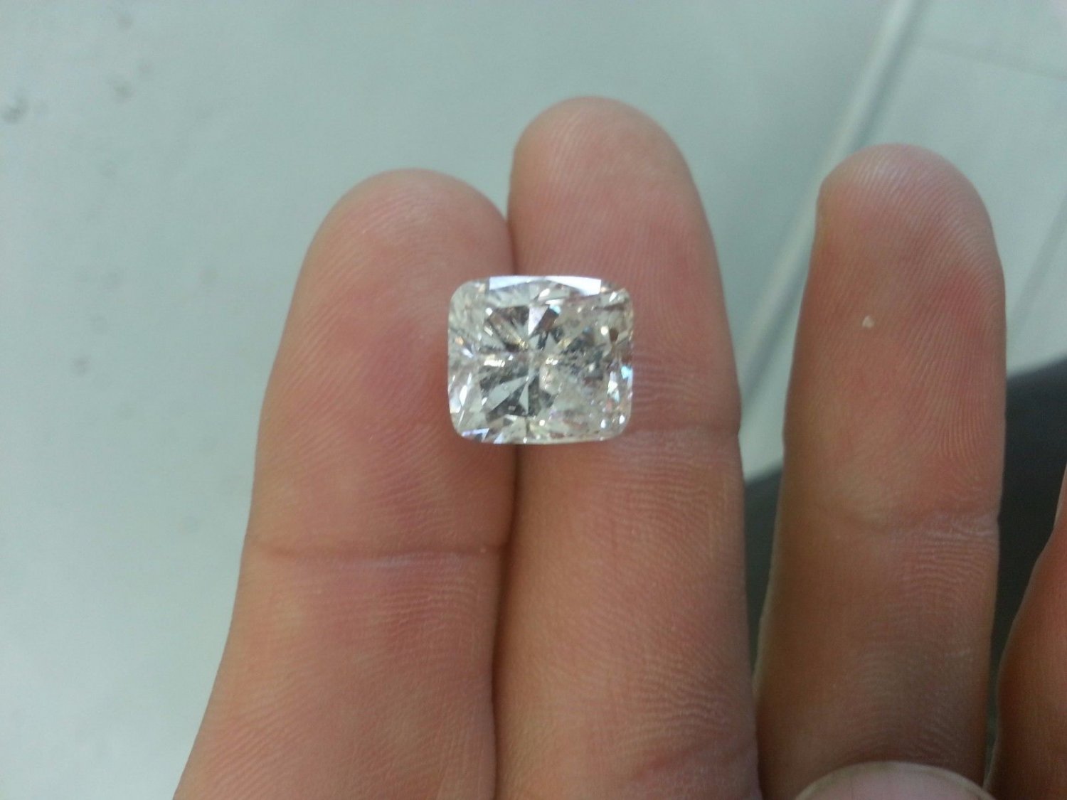 8.88 Carat Cushion G SI2 100% Natural Certified CT Diamond Rare One of A Kind!