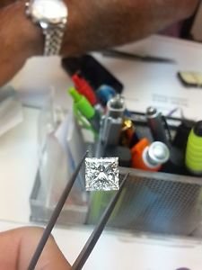 3.00 Carat Princess E VS2 100% Natural Certified Diamond 7.90*8.05*5. Must See!!