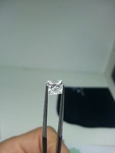 1.00 Carat Princess D SI2 100% Natural Certified Diamond Very White!! Must See!!