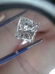 2.22 Carat Princess J VS2 100% Natural Certified Diamond 7.24 X 7.06 Stunning!!