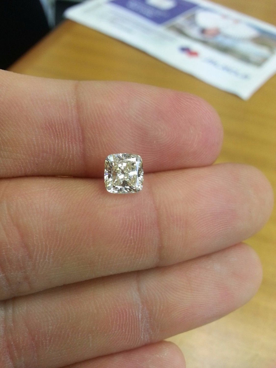 2.00 Carat Cushion J VVS1 100% Natural Diamond Near Flawless Gorgeous Must See!!