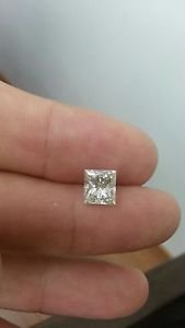 2.07 Carat Princess G SI2 100% Natural Certified Diamond 7.42 X 6.85 Stunning!!