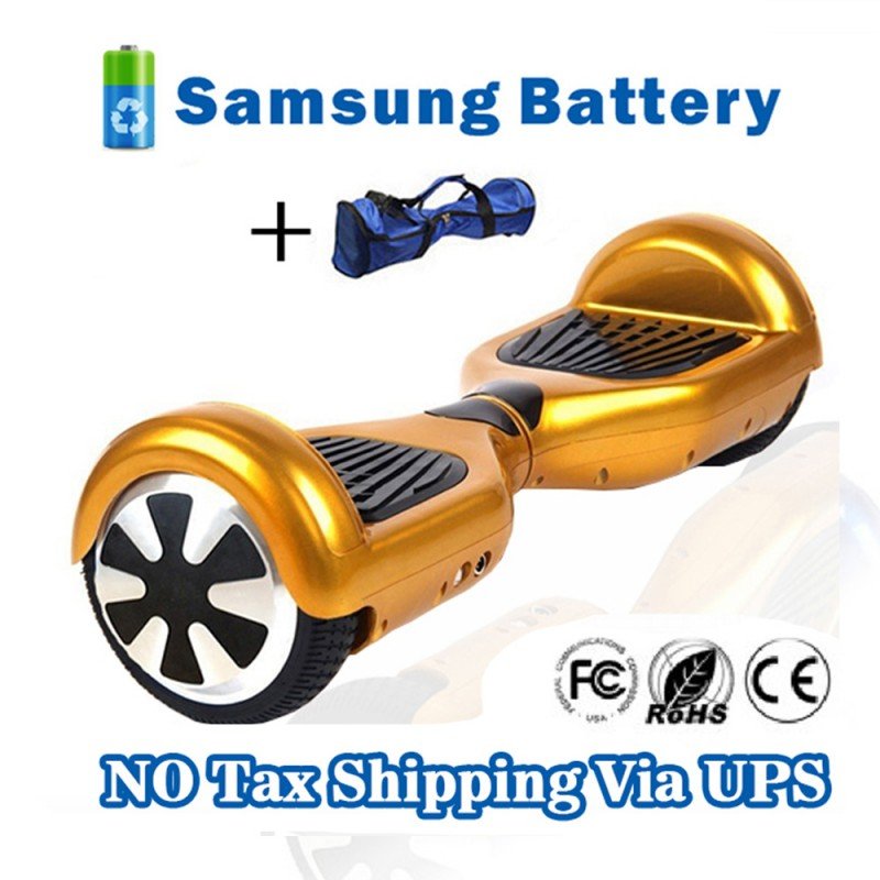 Self Balancing 2 Wheels Hover Board Electric Scooter Skateboard Gold