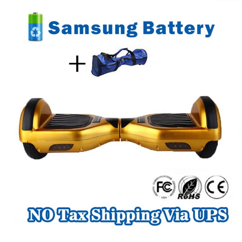 Dual Wheels Smart Self Balancing Electric Scooter Eco-friendly Vehicle Drifting Board - Golden