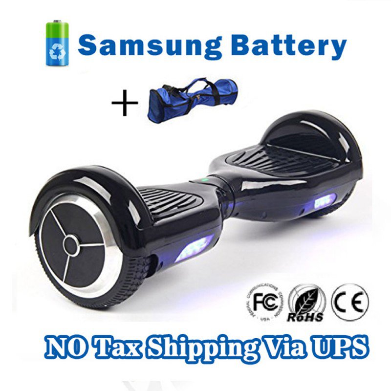 Dual Wheels Smart Self Balancing Electric Scooter Eco-friendly Vehicle Drifting Board - Black