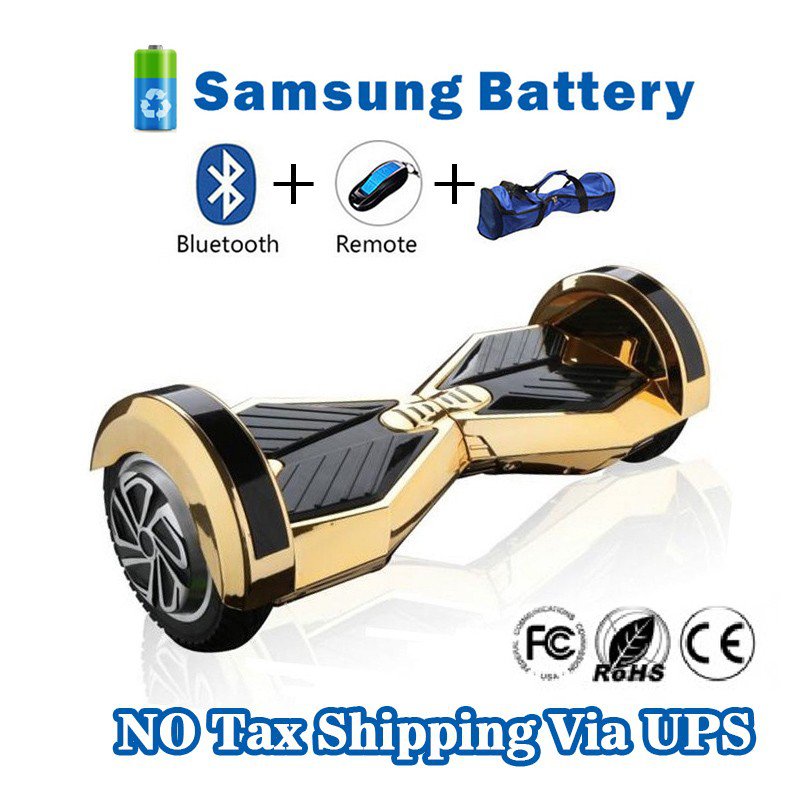 8 inches Bluetooth Hoverboard Self Balancing Scooter with LED Gold