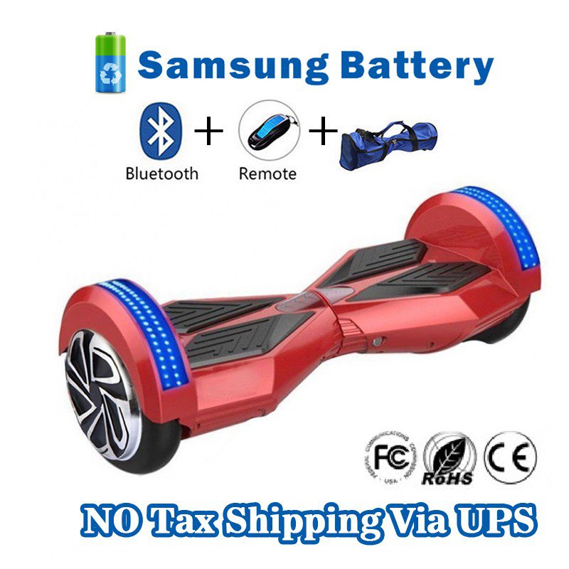 8 inches Bluetooth Hoverboard Self Balancing Scooter with LED Red