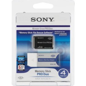 Sony 4 GB Memory Stick PRO DUO Retail Packaging