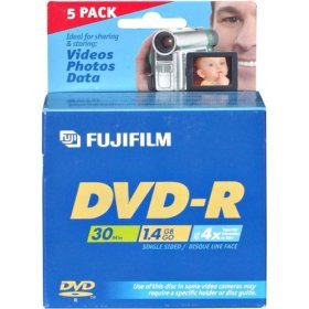 Fuji DVD-R 8CM 1.4 GB, 5 pack Jewel Cased