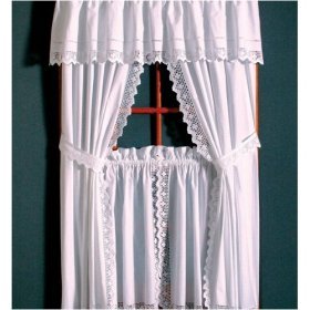 Window Panel Pair - White Lace