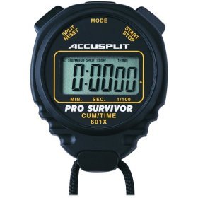 ACCUSPLIT Pro Survivor - A601X Stopwatch, Cum Split, Clock, Extra Large Display (Black)