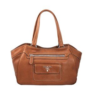 Prada BR3601 Daino Leather Shoulder Bag Purse - Light Brown