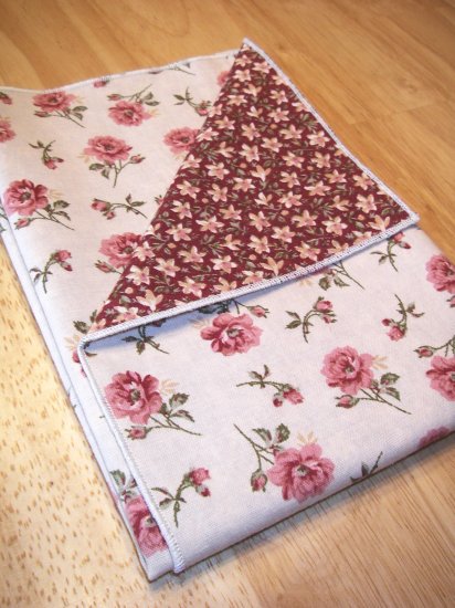 Tea Roses - Double Sided Cloth Napkins - Set of 6