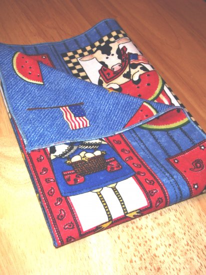 Barnyard BBQ - Double Sided Cloth Napkins - Set of 4