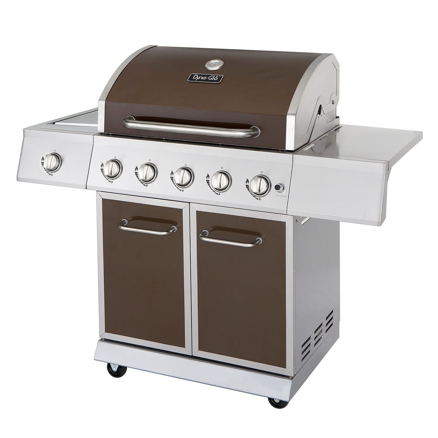 Dyna-Glo Bronze Metallic 62,000 BTU 5 Burner LP Gas Grill with Side Burner