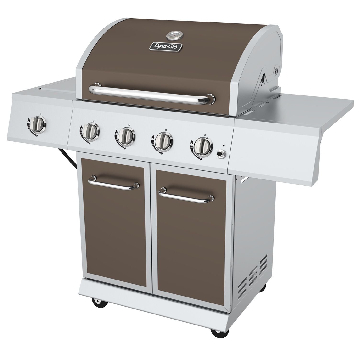 Dyna-Glo 52,000 4-Burner Propane Gas Grill with Side Burner, Burnished Bronze