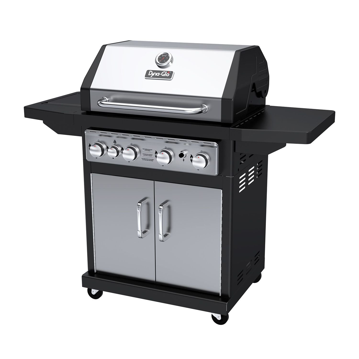 Dyna-Glo Premium 60,000 BTU 4-Burner Propane Gas Grill with Side Burner