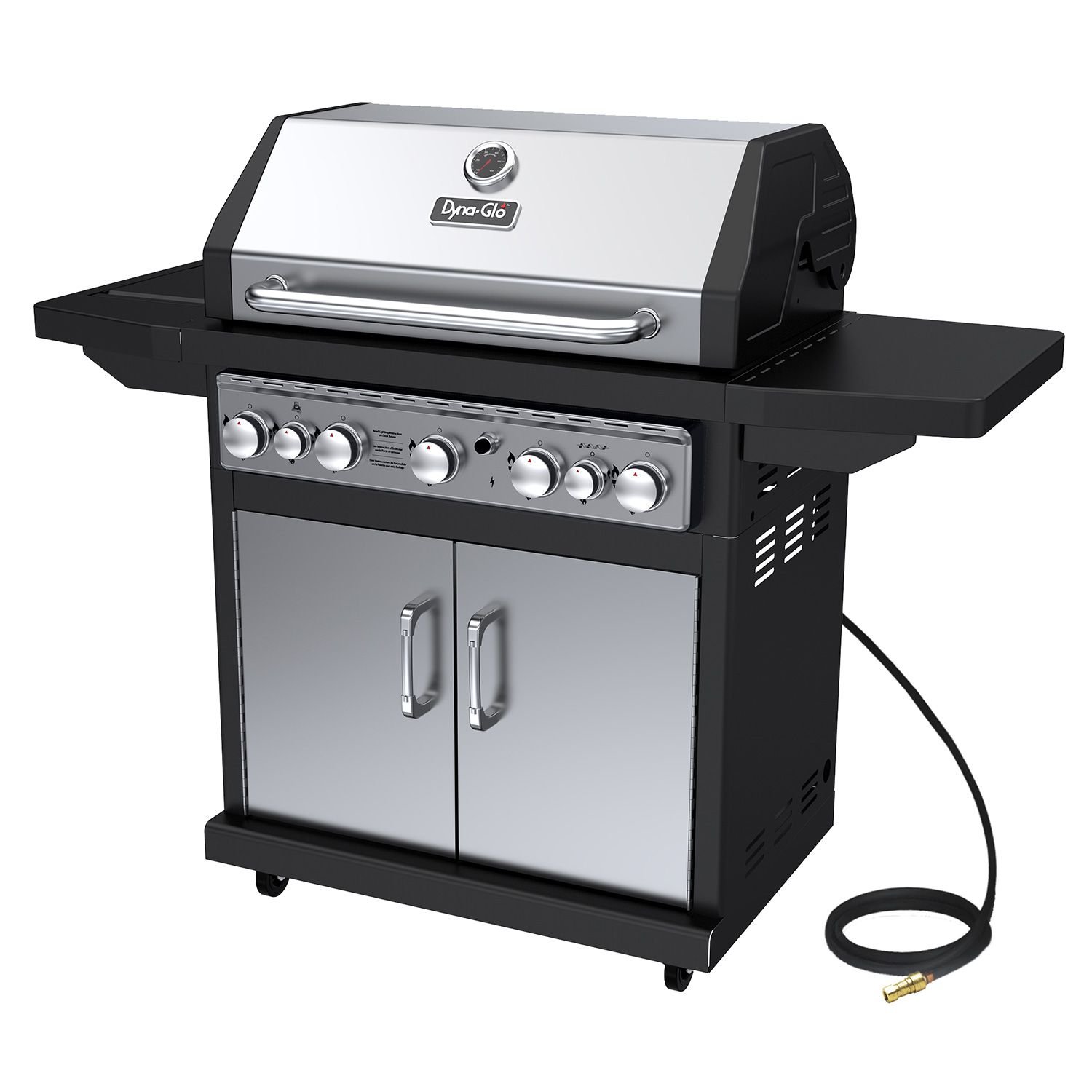 Dyna-Glo Premium 79,000 BTU 5-Burner Natural Gas Grill with Side Burner & Rotisserie Burner