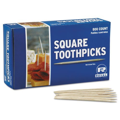 Royal Square Toothpicks 800 Count Box