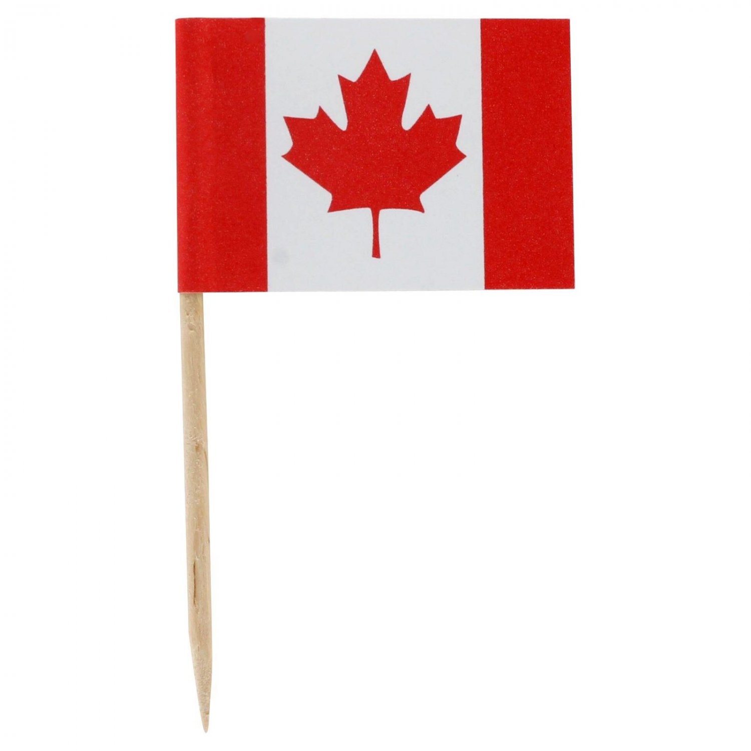 100 Ct Box 2.5" Canadian Canada Flag Mini Toothpicks Picks