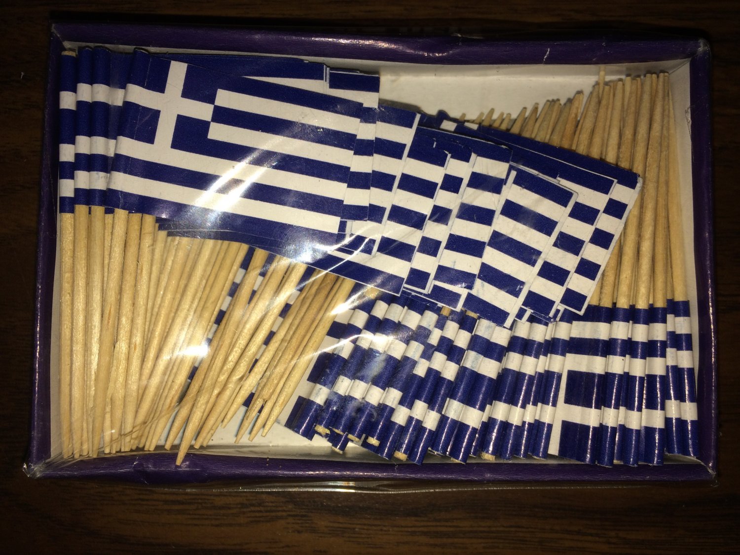 100 Greek Greece Mini 2.5" Flag Appetizer & Party Decoration Picks Toothpicks