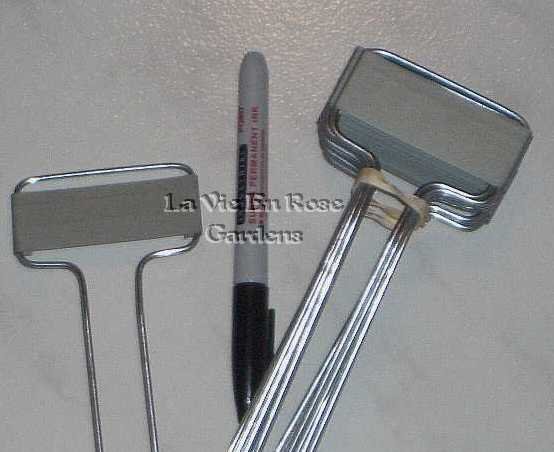 Bundle of 10 Zinc PLANT GARDEN MARKERS STAKES with Pen