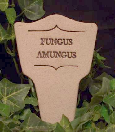 'FUNGUS AMUNGUS' Humor in the Garden MARKER decor