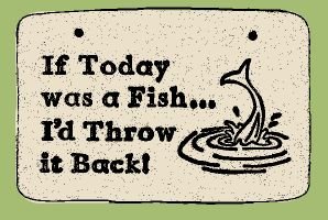 'IF TODAY WAS A FISH' Weatherproof SAYINGS Sign/Plaque