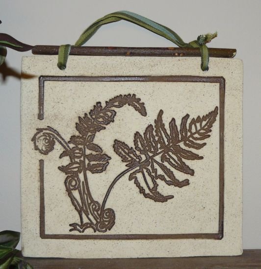 Elegant Home Garden Decor BOTANICALS Ferns STONEWARE