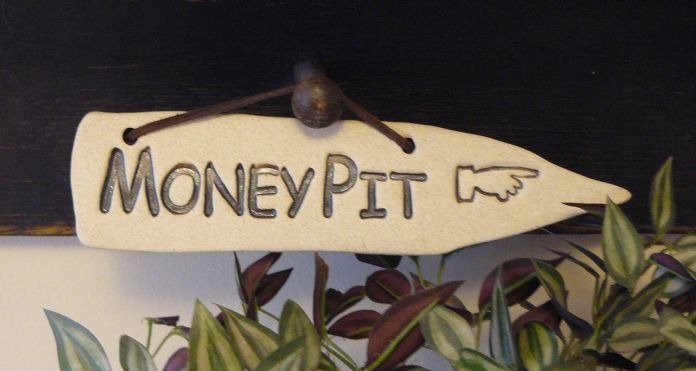 'MONEY PIT' Home or Garden decor DETOUR SIGN