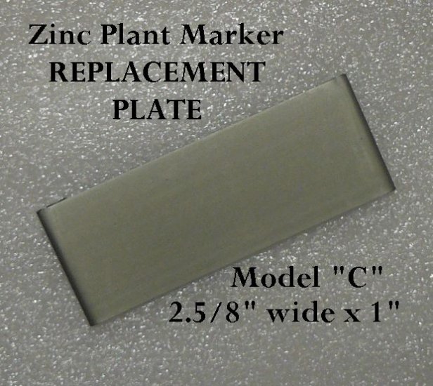 REPLACEMENT PLATES (4) Zinc PLANT GARDEN MARKER STAKE