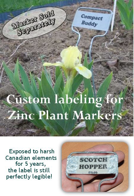 30 CUSTOMIZED LABELS 4 your Zinc PLANT GARDEN MARKERS